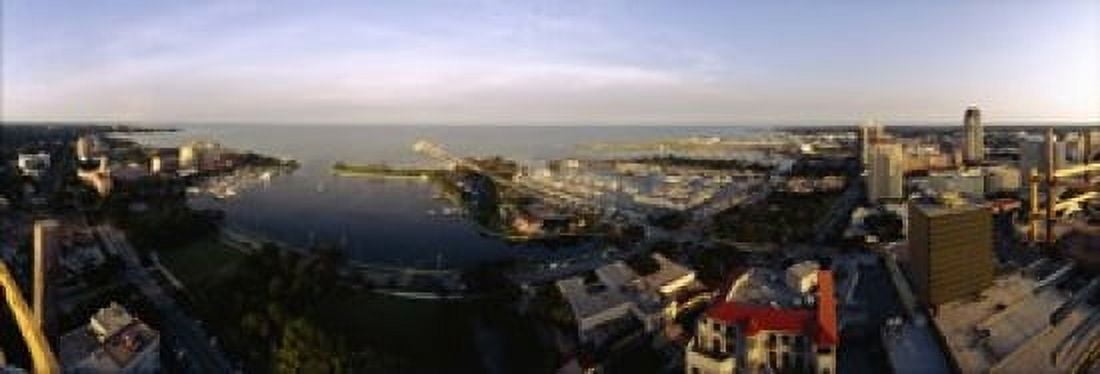 High angle view of buildings at the waterfront Tampa Bay Florida USA Canvas Art - Panoramic Images (18 x 7)