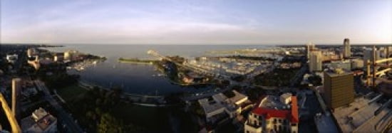 High angle view of buildings at the waterfront Tampa Bay Florida USA Canvas Art - Panoramic Images (36 x 13)