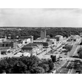 High angle view of buildings in a city Abilene Kansas USA Canvas Art -  (18 x 24)