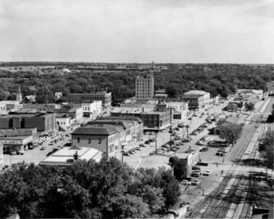 High angle view of buildings in a city Abilene Kansas USA Canvas Art - (24 x 36)