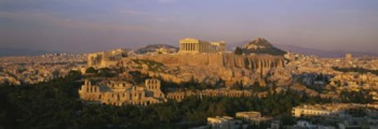 High angle view of buildings in a city Acropolis Athens Greece Canvas Art - Panoramic Images (36 x 13)