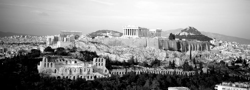 High angle view of buildings in a city Acropolis Athens Greece Canvas Art - Panoramic Images (7 x 18)