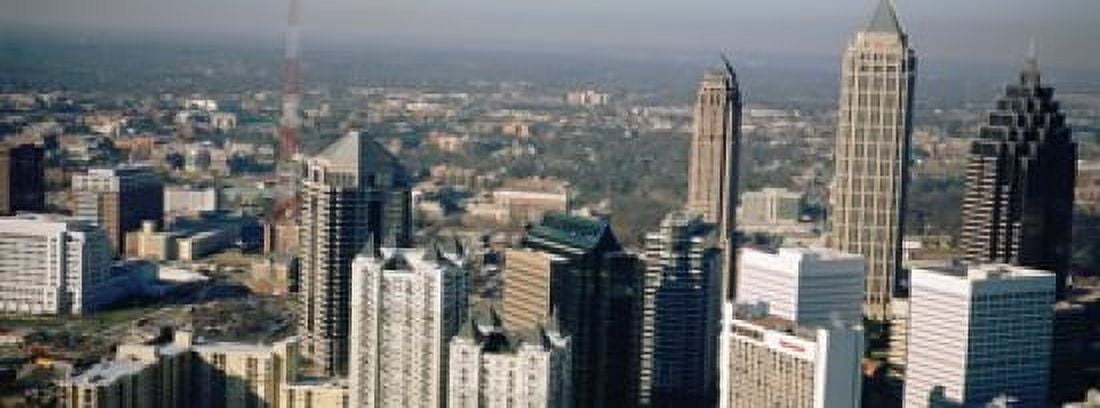 High angle view of buildings in a city Atlanta Georgia USA Canvas Art - Panoramic Images (15 x 6)