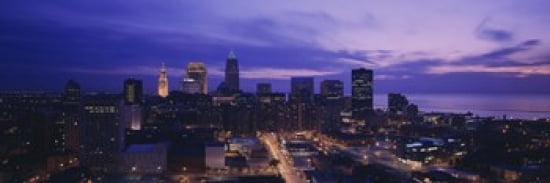 High angle view of buildings in a city Cleveland Ohio USA Canvas Art - Panoramic Images (36 x 12)