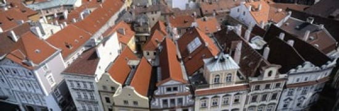 High angle view of buildings in a city Czech Republic Prague Canvas Art - Panoramic Images (18 x 6)