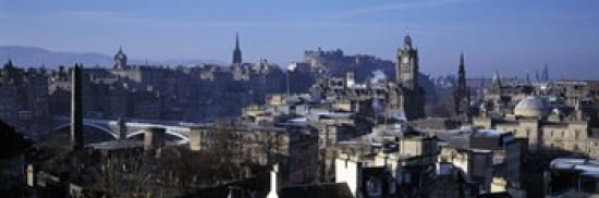High angle view of buildings in a city Edinburgh Scotland Canvas Art - Panoramic Images (36 x 12)