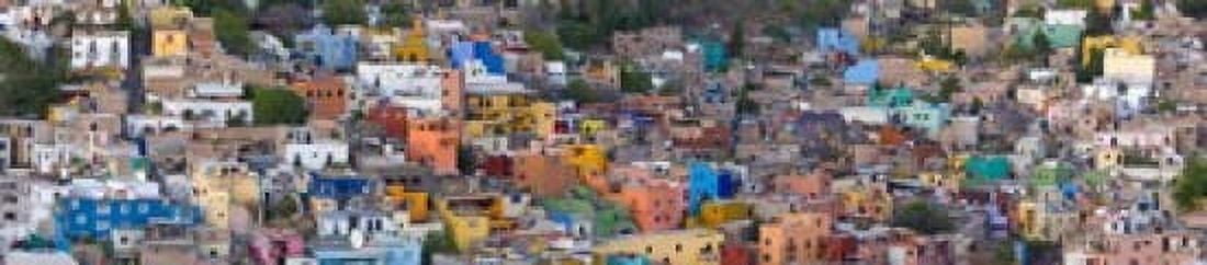 High angle view of buildings in a city Guanajuato Mexico Canvas Art - Panoramic Images (22 x 5)