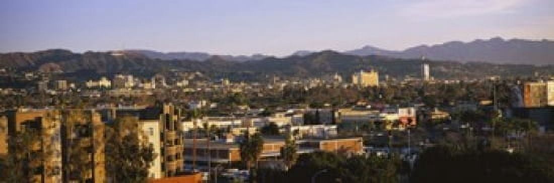 High angle view of buildings in a city Hollywood City of Los Angeles California USA Canvas Art - Panoramic Images (18 x 6)