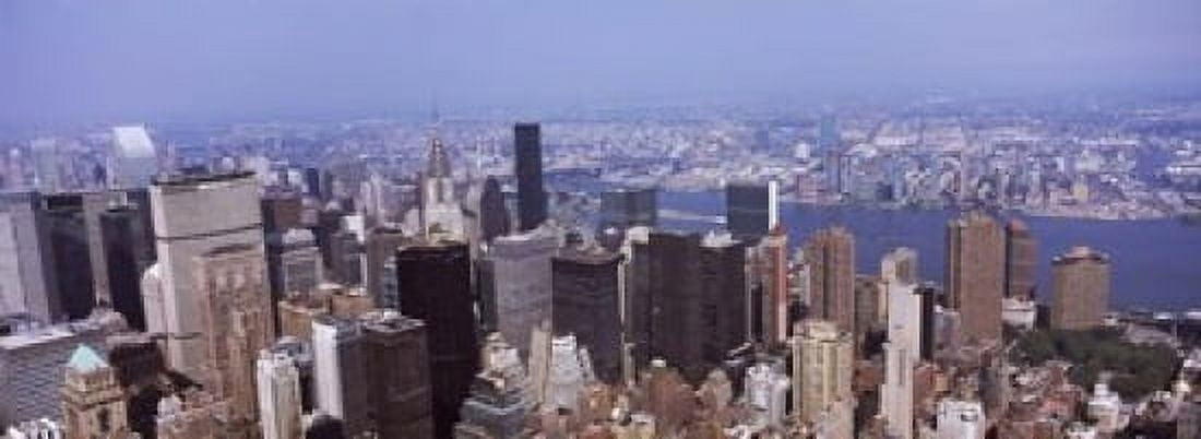High angle view of buildings in a city Manhattan New York City New York State USA 2011 Canvas Art - Panoramic Images (18 x 7)