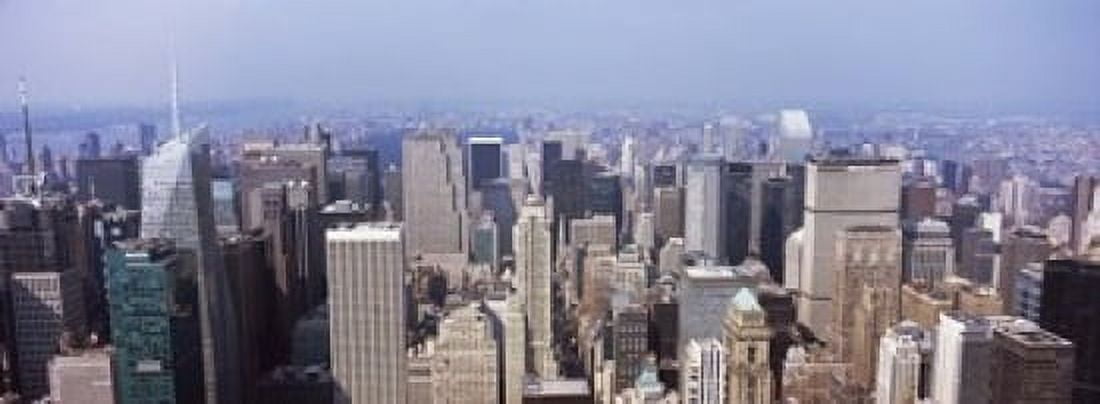 High angle view of buildings in a city Manhattan New York City New York State USA 2011 Canvas Art - Panoramic Images (18 x 7)