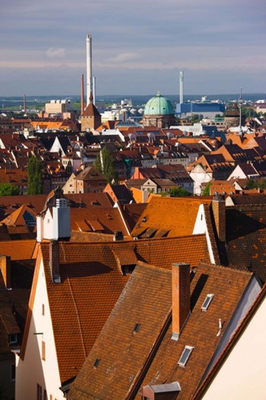 High angle view of buildings in a city Nuremberg Bavaria Germany Canvas Art - Panoramic Images (24 x 36)