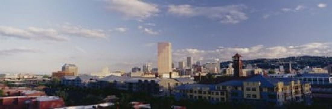 High angle view of buildings in a city Portland Oregon USA Canvas Art - Panoramic Images (18 x 6)