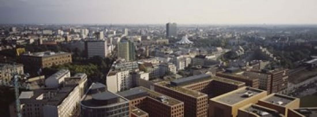 High angle view of buildings in a city Potsadamer Platz Berlin Germany Canvas Art - Panoramic Images (18 x 7)