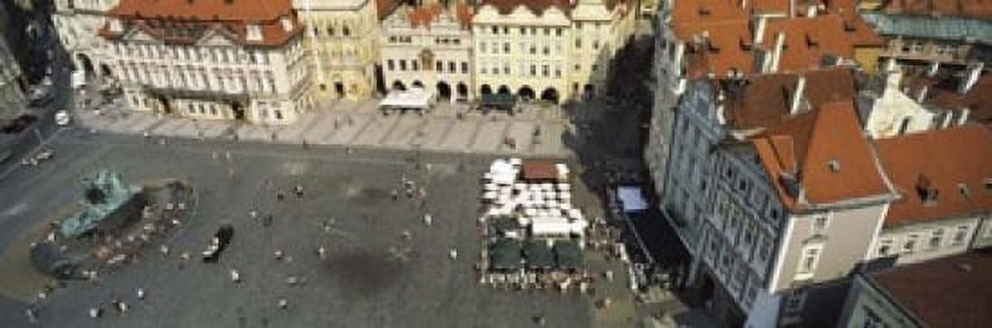 High angle view of buildings in a city Prague Old Town Square Prague Czech Republic Canvas Art - Panoramic Images (18 x 6)