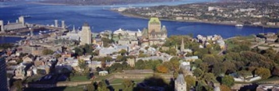 High angle view of buildings in a city Quebec City Quebec Canada Canvas Art - Panoramic Images (36 x 12)