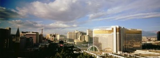 High angle view of buildings in a city The Strip Las Vegas Nevada USA Canvas Art - Panoramic Images (36 x 13)