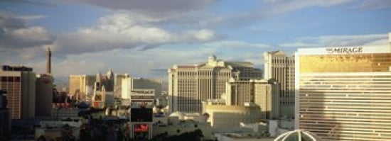 High angle view of buildings in a city The Strip Las Vegas Nevada USA Canvas Art - Panoramic Images (36 x 13)