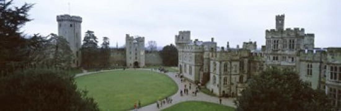 High angle view of buildings in a city Warwick Castle Warwickshire England Canvas Art - Panoramic Images (18 x 6)