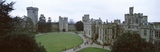 High angle view of buildings in a city Warwick Castle Warwickshire England Canvas Art - Panoramic Images (36 x 12)
