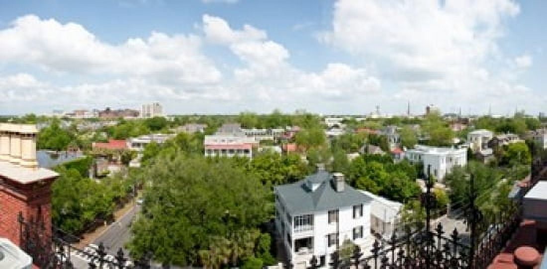 High angle view of buildings in a city Wentworth Street Charleston South Carolina USA Canvas Art - Panoramic Images (24 x 12)