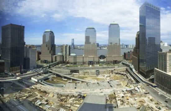 High angle view of buildings in a city World Trade Center site New York City New York State USA 2006 Canvas Art - Panoramic Images (36 x 24)