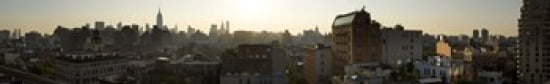 High angle view of buildings in a city at dawn Manhattan New York City New York State USA Canvas Art - Panoramic Images (44 x 7)