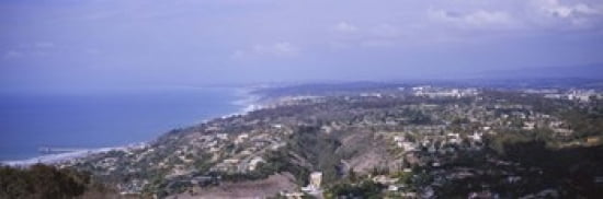 High angle view of buildings on a hill La Jolla Pacific Ocean San Diego California USA Canvas Art - Panoramic Images (36 x 12)