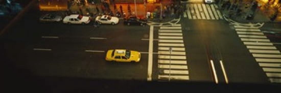 High angle view of cars at a zebra crossing Times Square Manhattan New York City New York State USA Canvas Art - Panoramic Images (18 x 6)