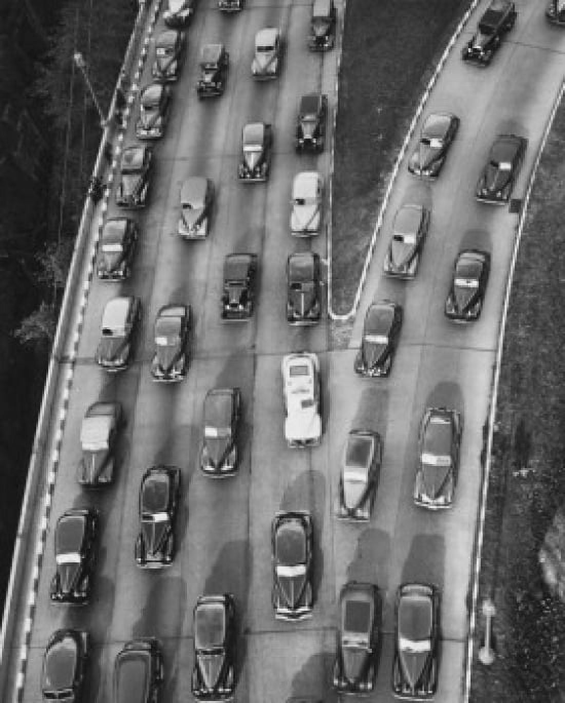 High angle view of cars moving on a highway West Side Highway New York City New York USA Canvas Art - (24 x 36)