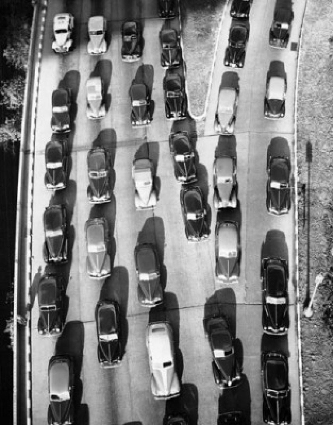 High angle view of cars moving on the road West Side Highway New York City New York State USA Canvas Art - (18 x 24)