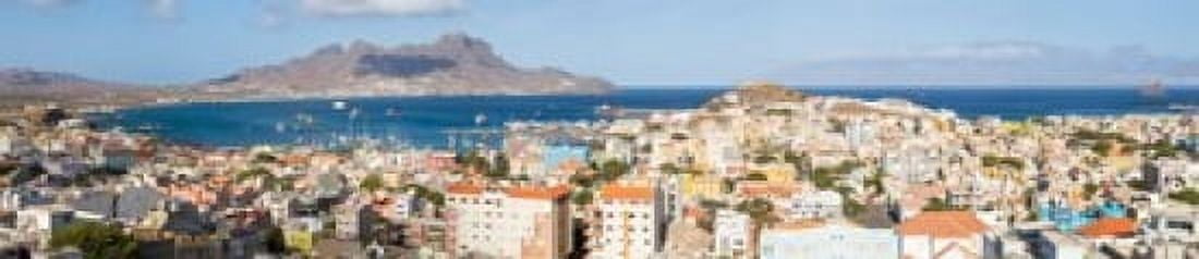 High angle view of city at the waterfront Mindelo Sao Vicente Cape Verde Canvas Art - Panoramic Images (22 x 5)
