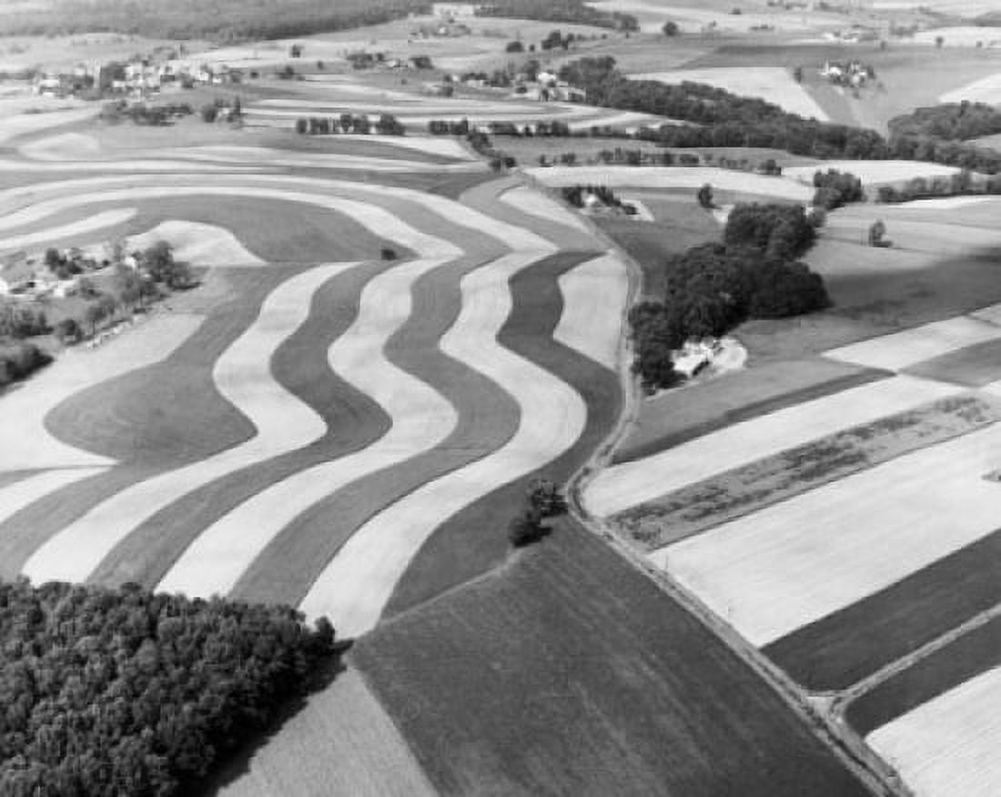 High angle view of crops in fields Lititz Pennsylvania USA Canvas Art - (18 x 24)