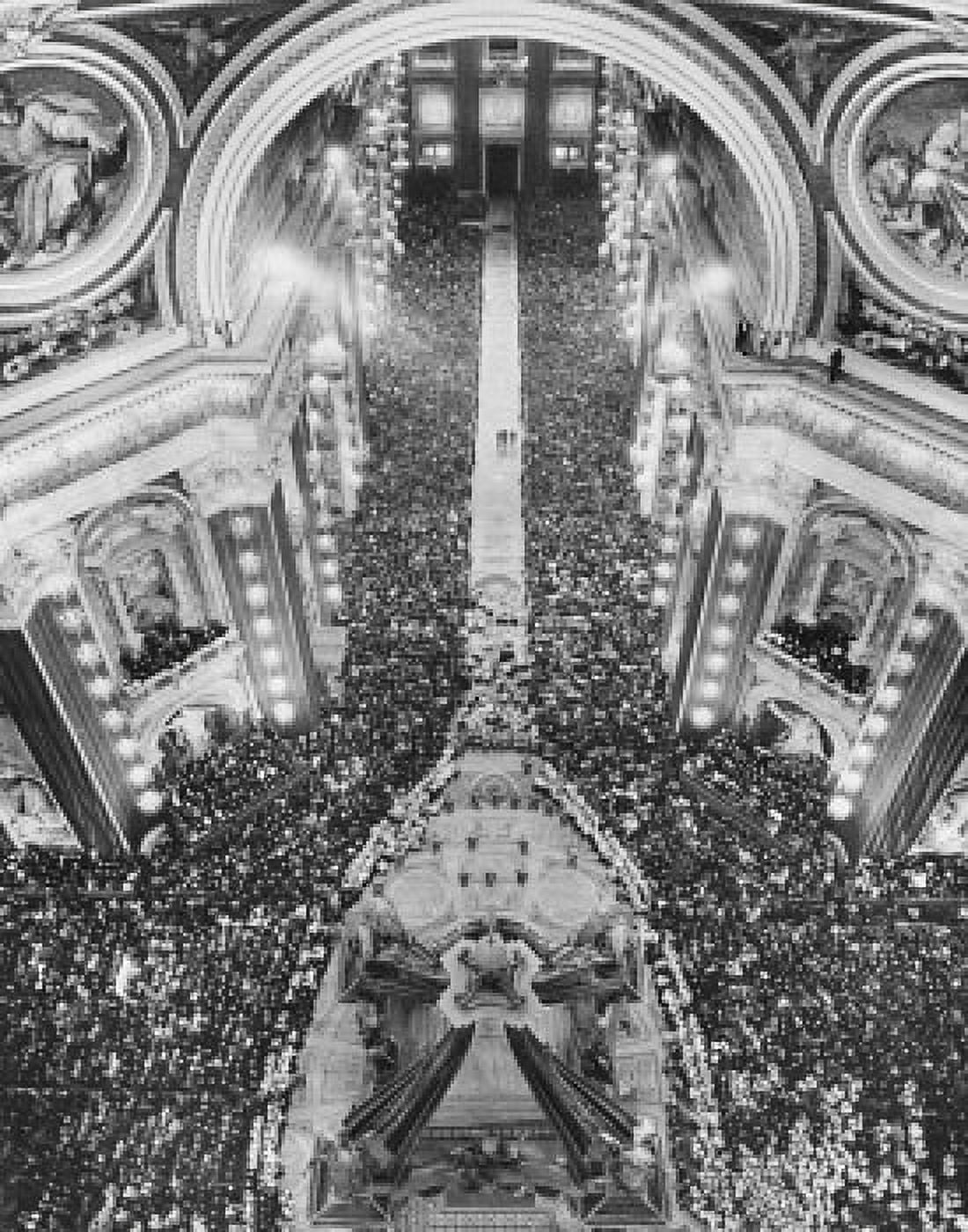 High angle view of crowd in a basilica St Peters Basilica Vatican City Canvas Art - (18 x 24)