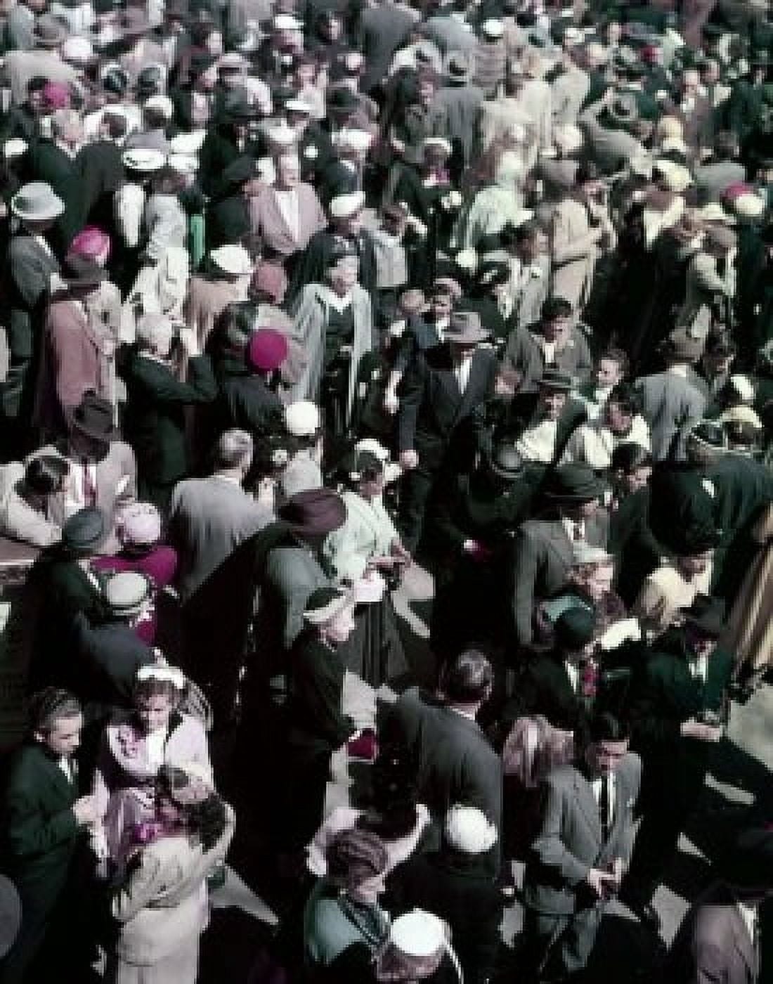 High angle view of crowded street Canvas Art - (18 x 24)