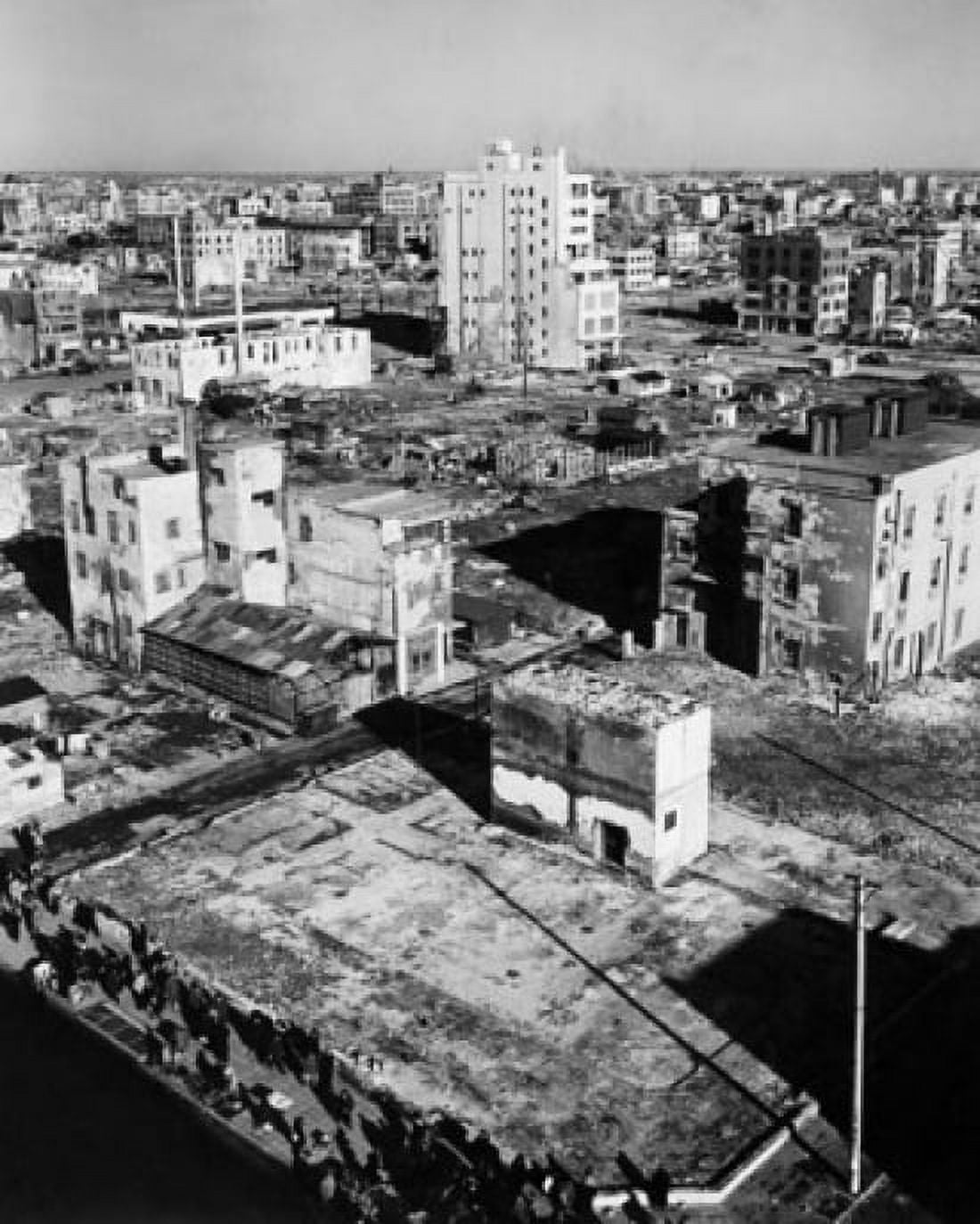 High angle view of demolished buildings after a bombing Tokyo Japan Canvas Art - (18 x 24)
