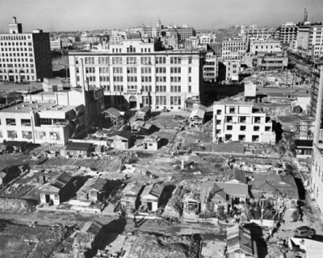 High angle view of demolished buildings after a bombing Tokyo Japan Canvas Art - (24 x 36)