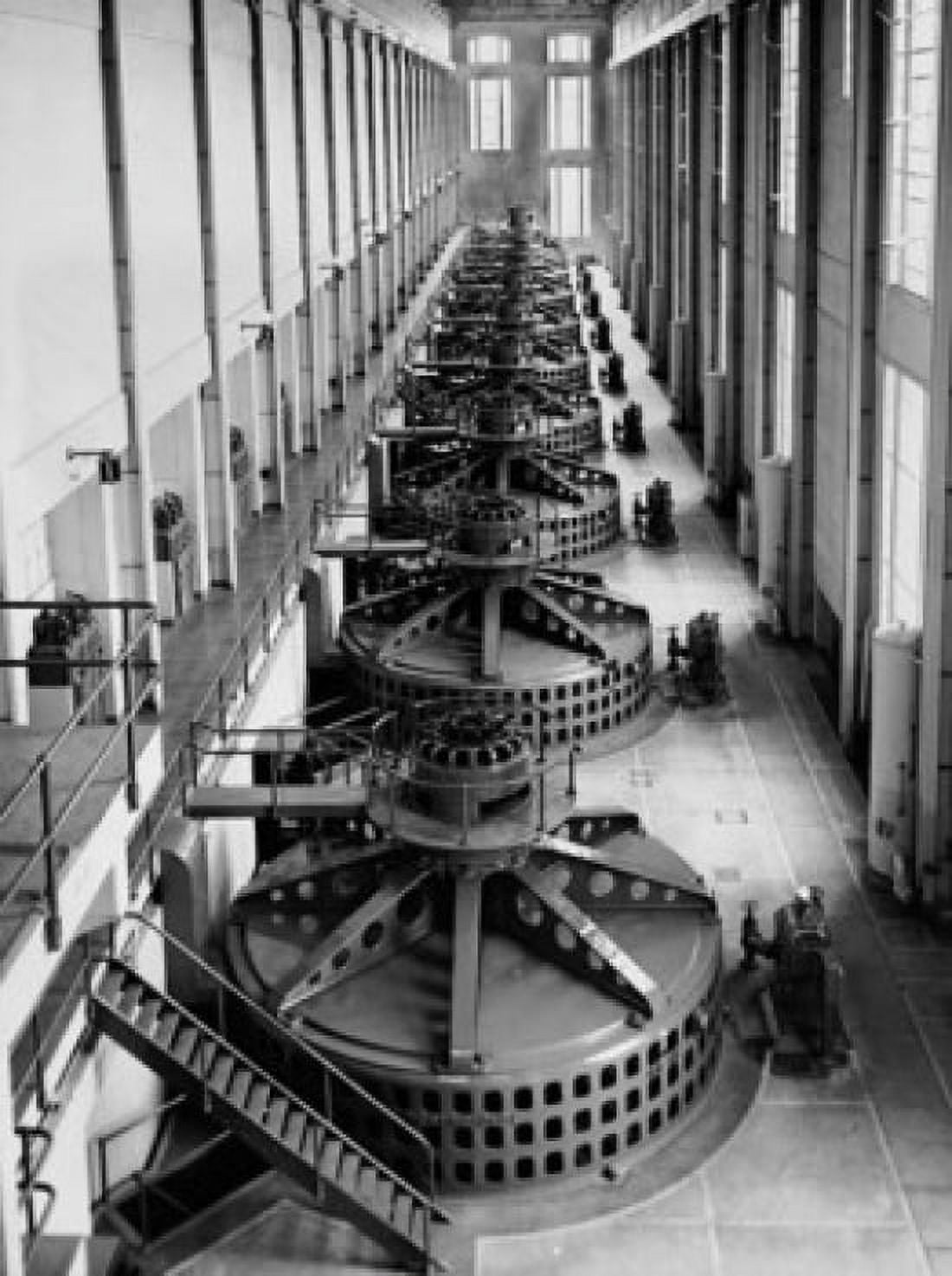 High angle view of generators Shawinigan Water and Power Company St Maurice River Grand-Mere Quebec Canada Canvas Art - (18 x 24)