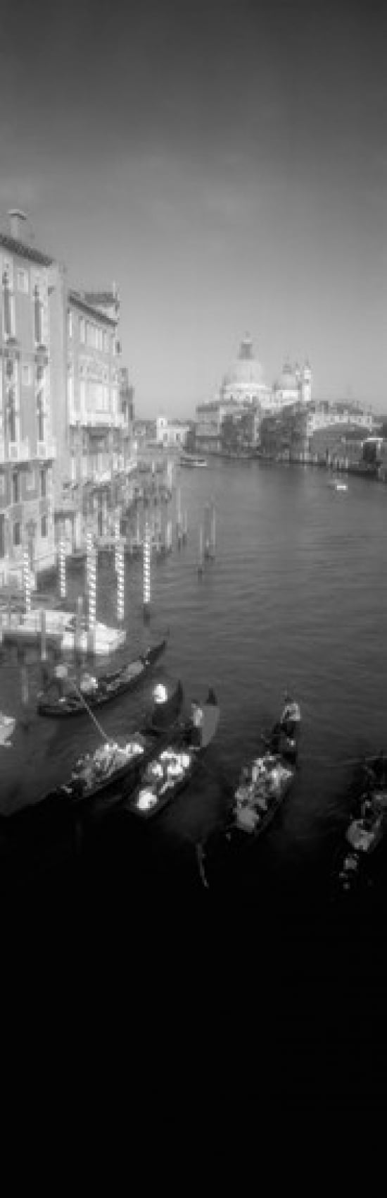 High angle view of gondolas in a canal Grand Canal Venice Italy Canvas Art - Panoramic Images (36 x 12)