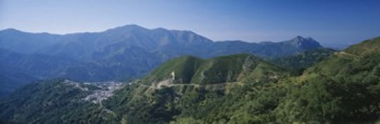High angle view of mountains Benarraba Gibraltar Andalusia Spain Canvas Art - Panoramic Images (18 x 6)