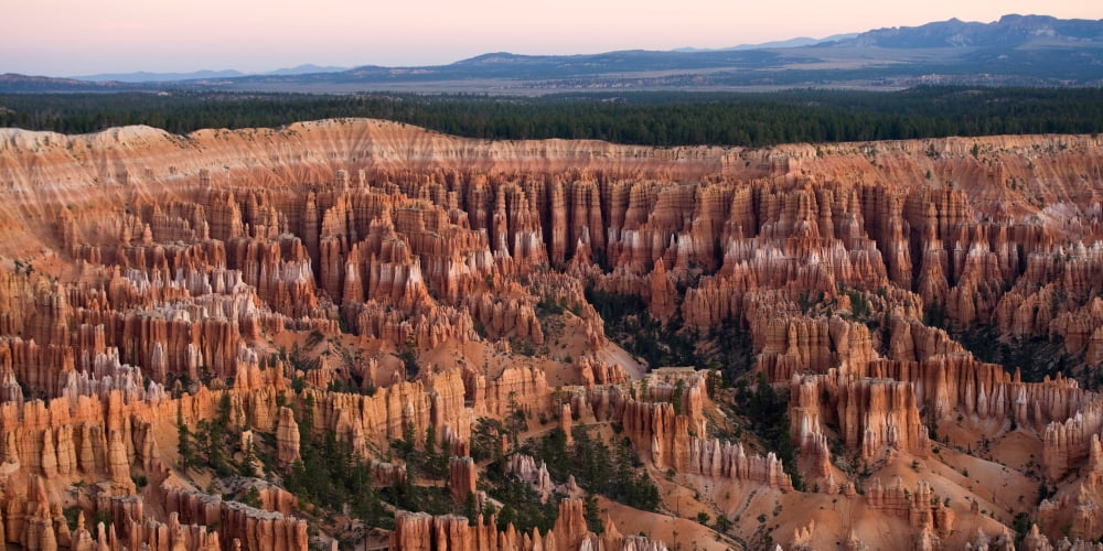 High angle view of rock formations Bryce Canyon Bryce Canyon National Park Utah USA Canvas Art - Panoramic Images (9 x 27)