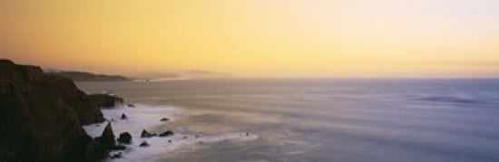 High angle view of rock formations in the sea Pacific Ocean San Francisco California USA Canvas Art - Panoramic Images (36 x 12)