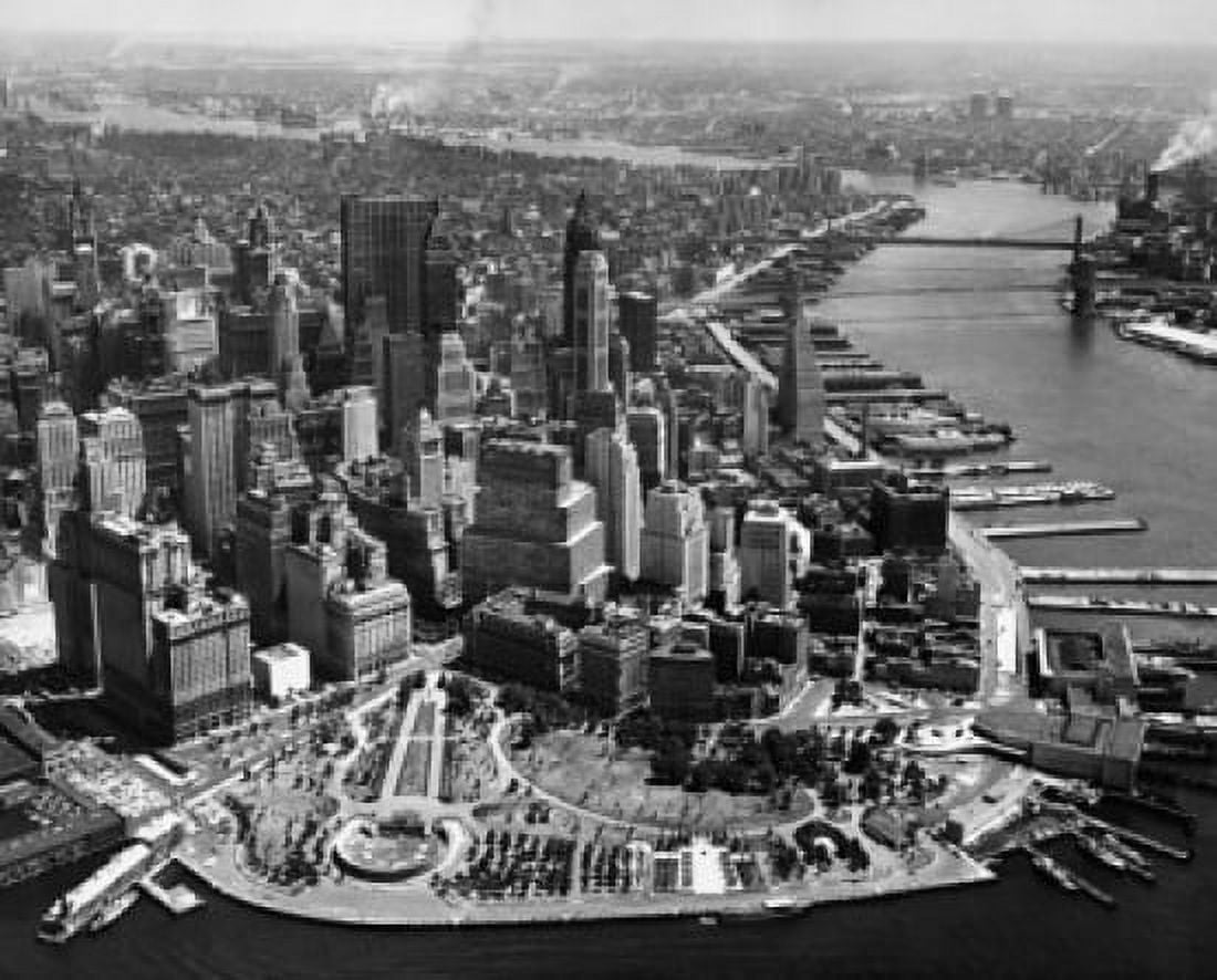 High angle view of skyscrapers in a city Manhattan New York City New York USA Canvas Art - (18 x 24)