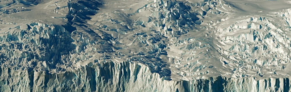 High angle view of snow covered landscape Antarctica Canvas Art - Panoramic Images (27 x 9)