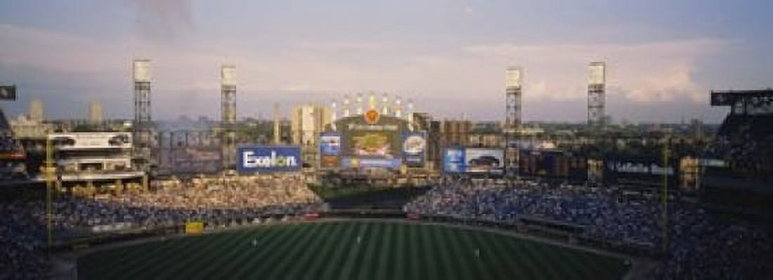 High angle view of spectators in a stadium US Cellular Field Chicago Illinois USA Canvas Art - Panoramic Images (18 x 7)