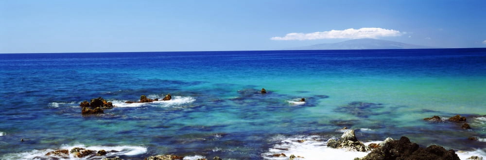 High angle view of surf at the coast Oahu Hawaii USA Canvas Art - Panoramic Images (27 x 9)