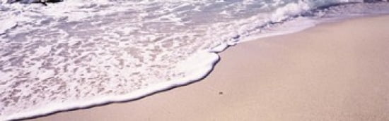 High angle view of surf on the beach The Baths Virgin Gorda British Virgin Islands Canvas Art - Panoramic Images (36 x 12)