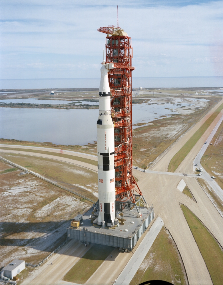 High angle view of the Apollo 14 space vehicle Canvas Art - Stocktrek Images (25 x 32)