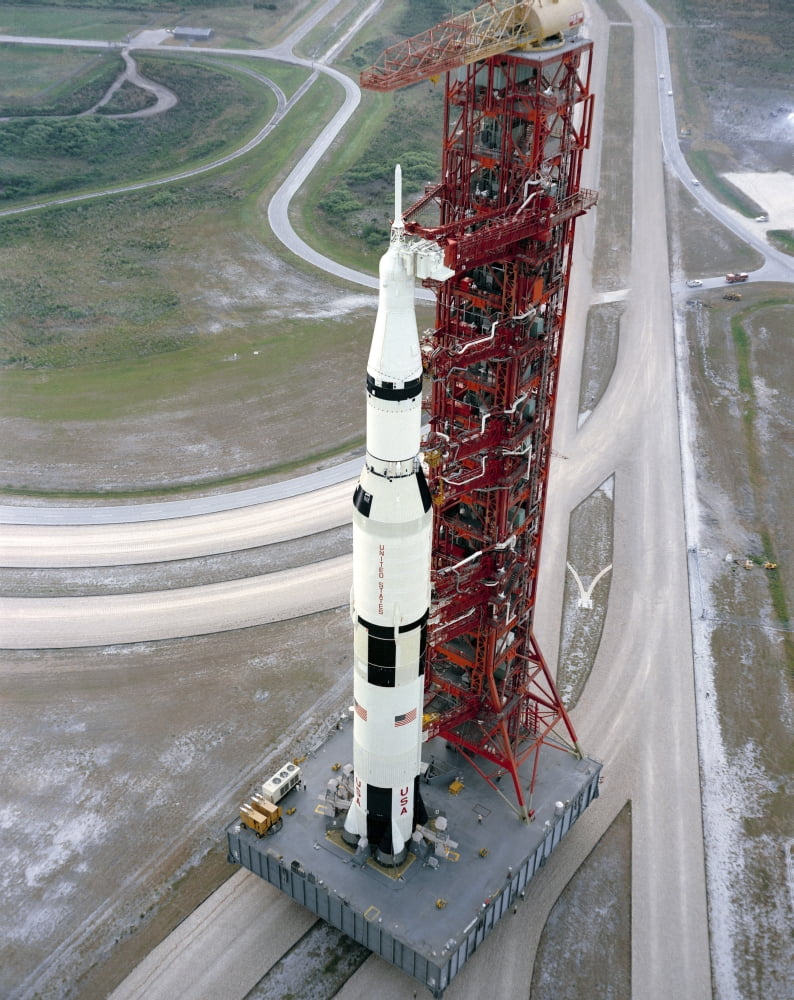 High angle view of the Apollo 15 space vehicle Canvas Art - Stocktrek Images (25 x 32)