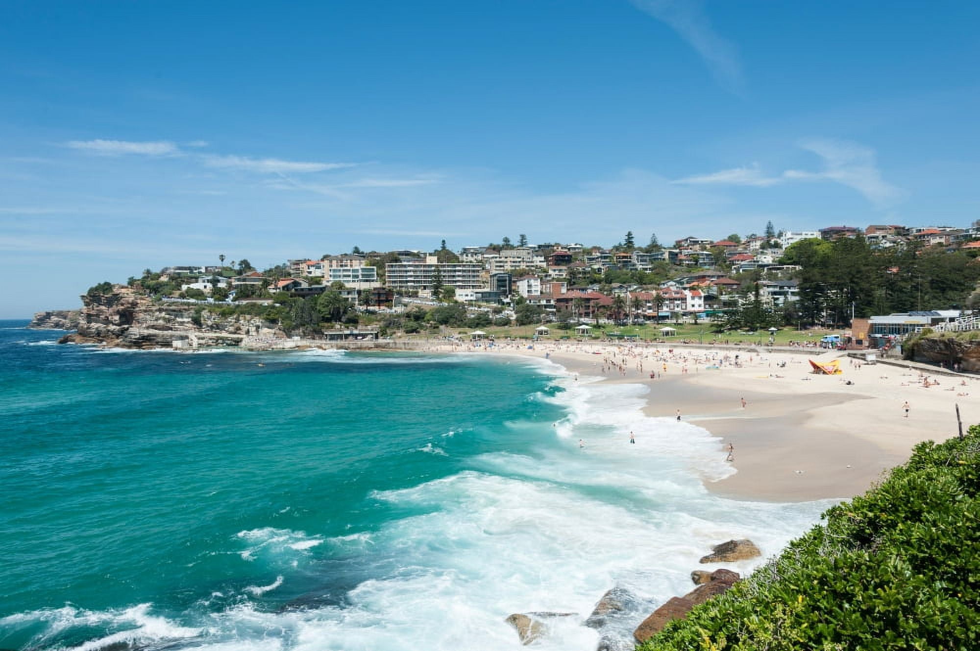 High angle view of the Bronte Beach Sydney New South Wales Australia Canvas Art - Panoramic Images (27 x 9)