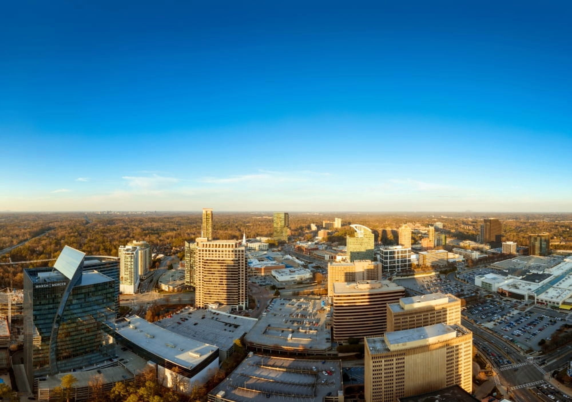 High angle view of the Buckhead district Atlanta Fulton County Georgia USA Canvas Art - Panoramic Images (18 x 24)